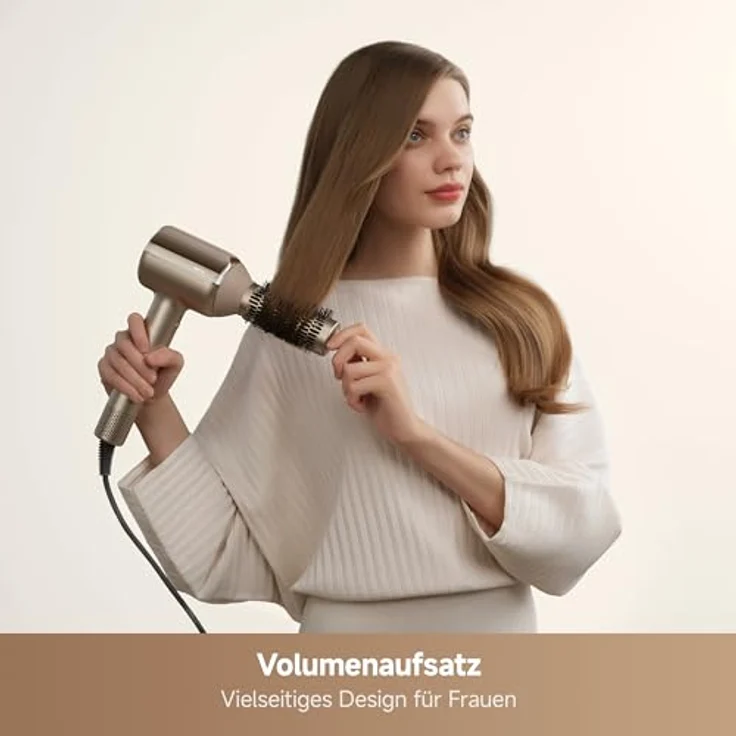 MOVA Shine 20 Haartrockner mit Diffusor, Hochgeschwindigkeitsmotor, Plasma-Haarpflege und NTC-Überwachung, Gold – Bild 5