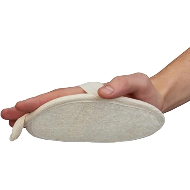 relaxdays Hautpflegeschwamm Luffaschwamm 4er Set, natürliche Duschschwämme aus Luffa in Beige für sanfte Hautreinigung – Bild 6