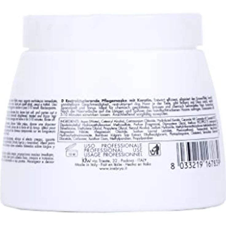 Inebrya Ice Cream Keratin Restructuring Mask. Umstrukturierende Haarmaske, 500 ml – Bild 2