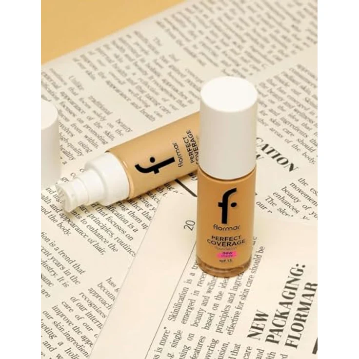 Flormar Perfect Coverage Foundation, 30 ml, matte Textur mit hoher Deckkraft für einen makellosen Teint, Farbton SOFT BEIGE – Bild 7