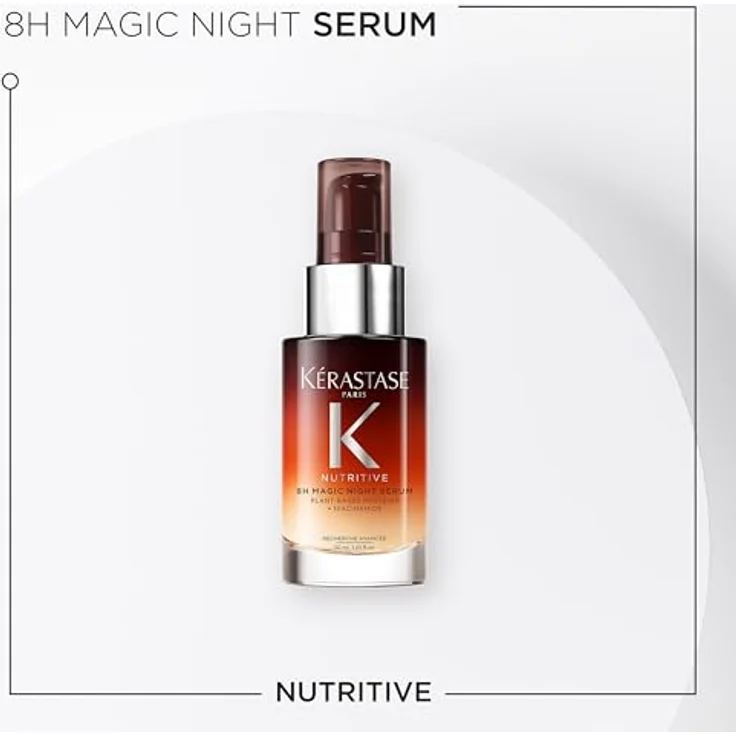Kérastase Nutritive 8H Magic Night Serum, Nachtserum für normales bis leicht trockenes Haar, pflegt und glättet für mehr Glanz und Geschmeidigkeit, ohne Parabene, 30ml – Bild 3