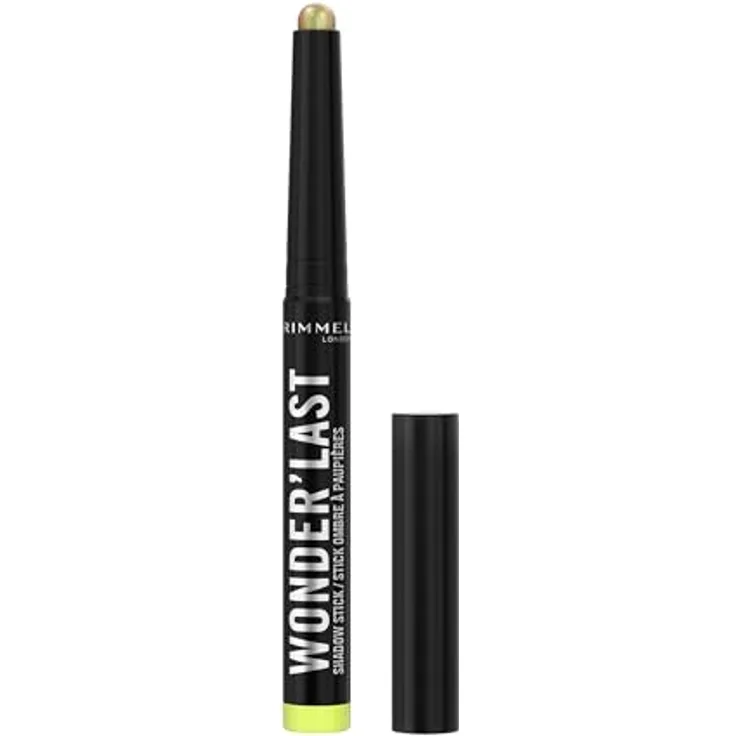Rimmel Wonder'Last Lidschatten-Stift 008 Galactic Green, veganer Eyeliner mit Glitzereffekt, 1,64 g