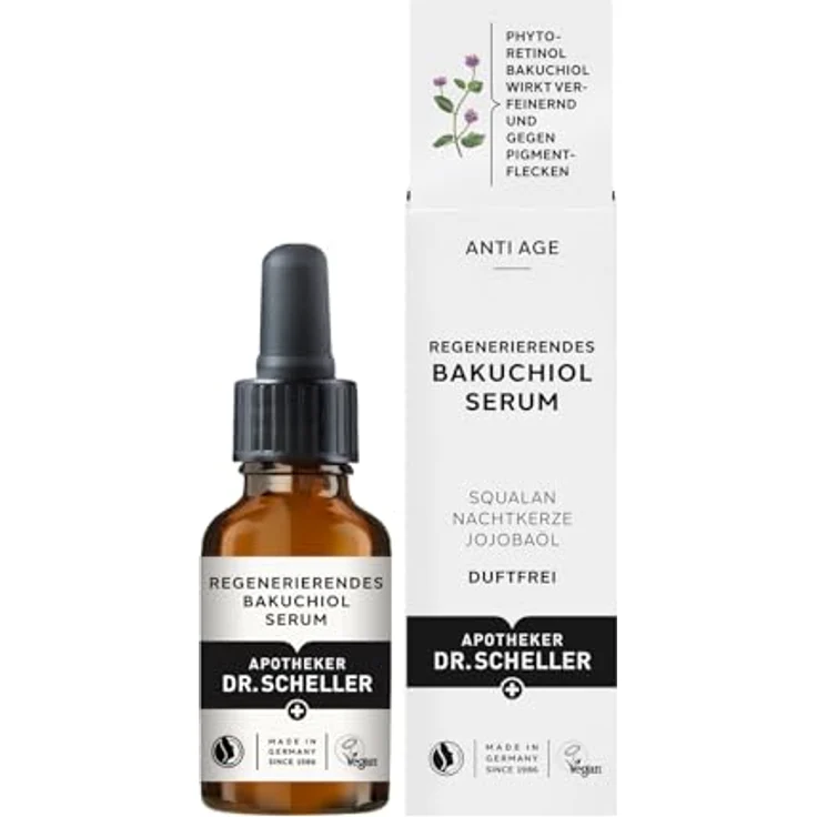 Dr. Scheller Regenerierendes Bakuchiol Serum, 15 ml für alle Hauttypen, mit natürlichen Ölen und Bio-Inhaltsstoffen – Bild 1