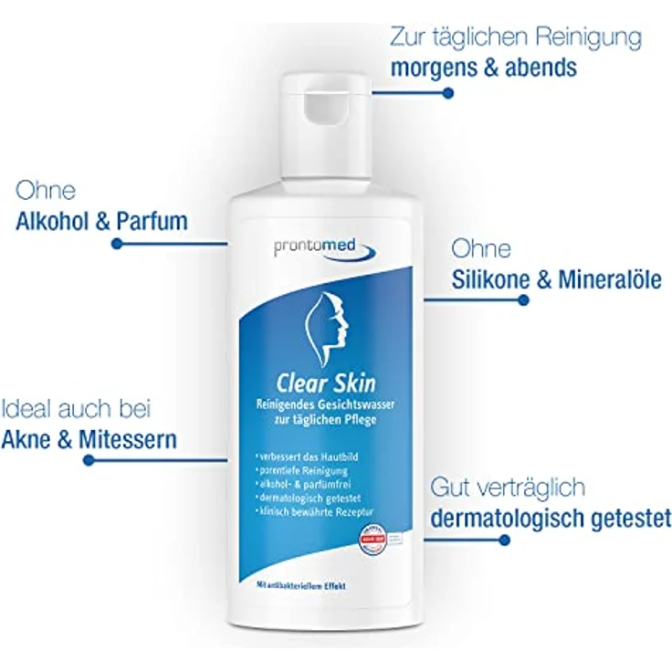 Prontomed Sparset Haut - Die Innovation bei Akne, Pickeln & Hautunreinheiten | Anti Pickel, Anti Akne! (200ml & 75ml) - Tierversuchsfrei, ohne Duftstoffe, Made in Germany – Bild 2
