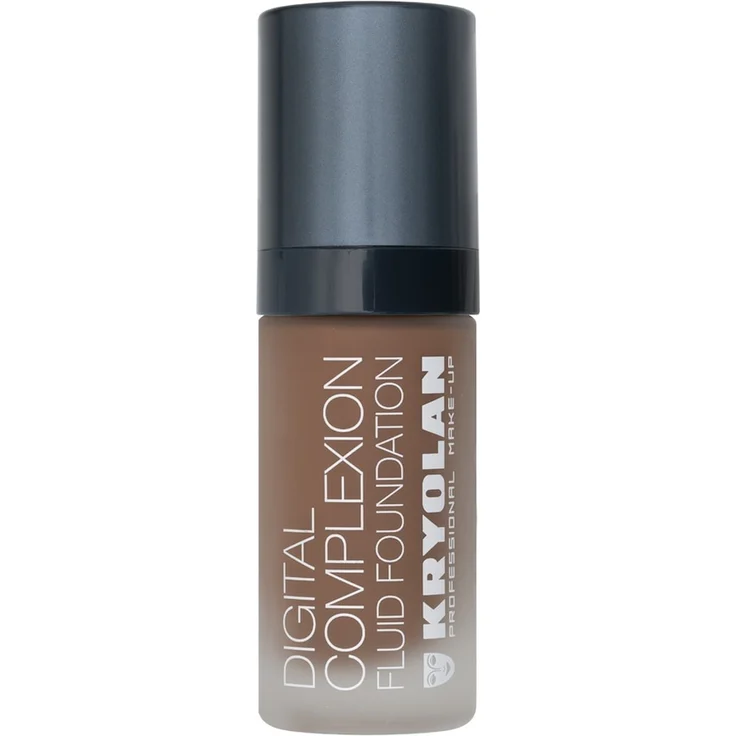 Kryolan Digital Complexion Fluid Foundation 30 ml Nr. D36, silikonbasierte Foundation mit Airbrush-Effekt und leichter bis mittlerer Deckkraft für ölige und Mischhaut