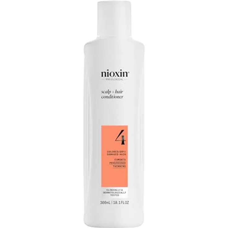 NIOXIN Scalp + Hair System 4 Conditioner - Haarspülung für strapaziertes, sichtbar dünner werdendes Haar - mit Biotin, Koffein & Niacinamid (300 ml)