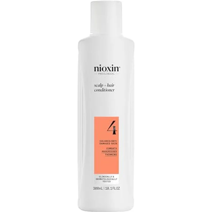 NIOXIN Scalp + Hair System 4 Conditioner - Haarspülung für strapaziertes, sichtbar dünner werdendes Haar - mit Biotin, Koffein & Niacinamid (300 ml) – Bild 1