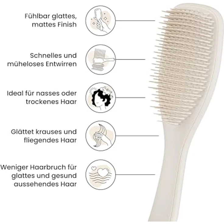 Tangle Teezer Ultimate Detangler, Entwirrungsbürste für nasses und trockenes Haar, zweistufige Borsten, Bimssteingrau, matte Oberfläche – Bild 5