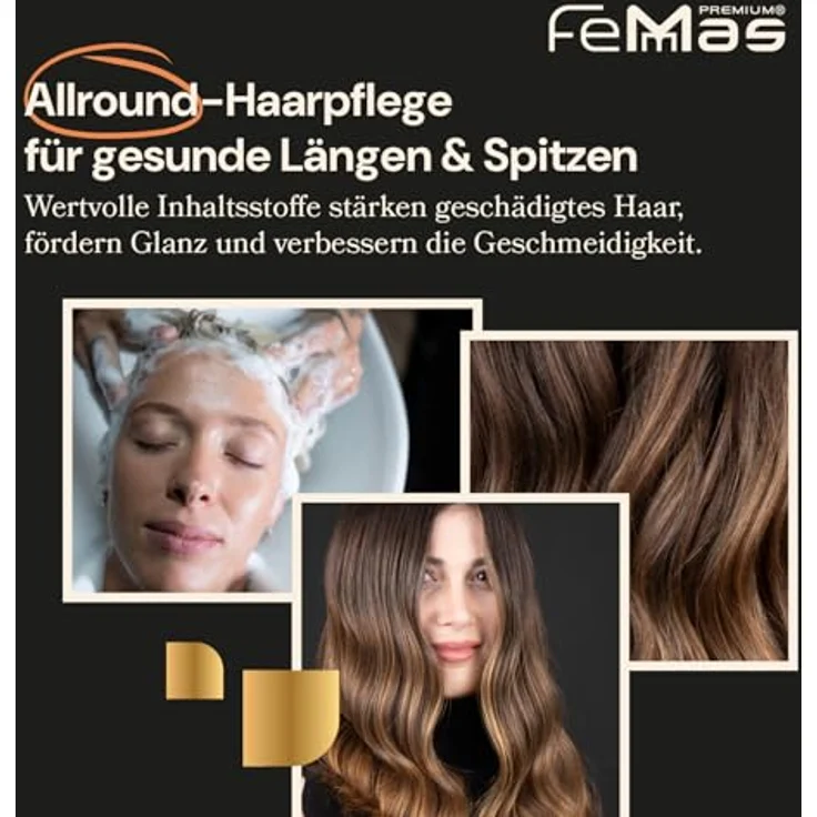 FemMas Argan & Keratin Shampoo 1000ml, pflanzliche Öle und Proteine, Friseur-Qualität mit Pumpe für gesundes und geschmeidiges Haar – Bild 3