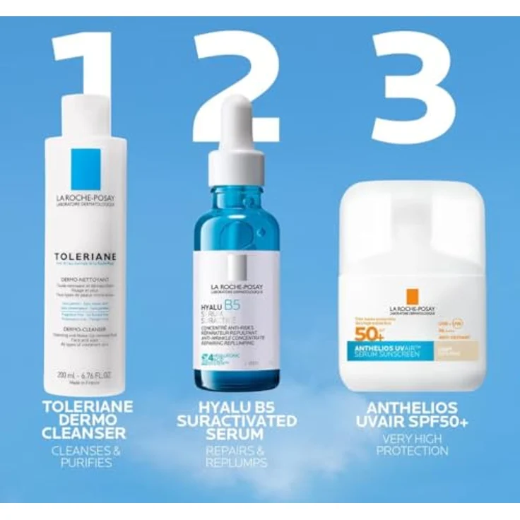 La Roche-Posay Anthelios UVAIR Serum Sonnenschutz LSF50+ Light, 50 ml, getönte Formel mit 16 Stunden antioxidativem Schutz und 24 Stunden Feuchtigkeit – Bild 4