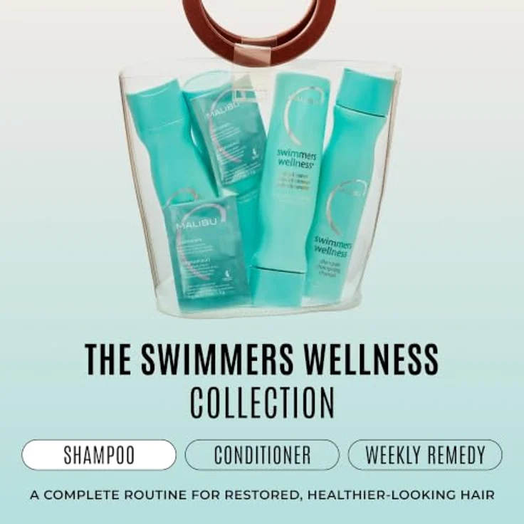 Malibu C Swimmers Wellness Shampoo, 1000 ml, schützendes Haarshampoo für SchwimmerInnen mit Feuchtigkeitsspende und Glanz verleihender Formel – Bild 8