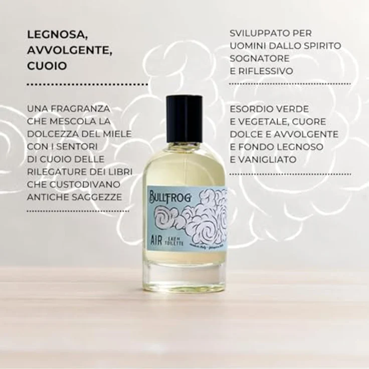 Bullfrog Eau de Toilette Elements Air 100 ml, Damenparfum mit frischen Noten von Gras und Mandel – Bild 3