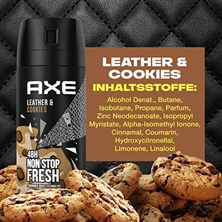 Axe Deodorant Bodyspray Collision Leather Cookies 48H 150 ml – Bild 4