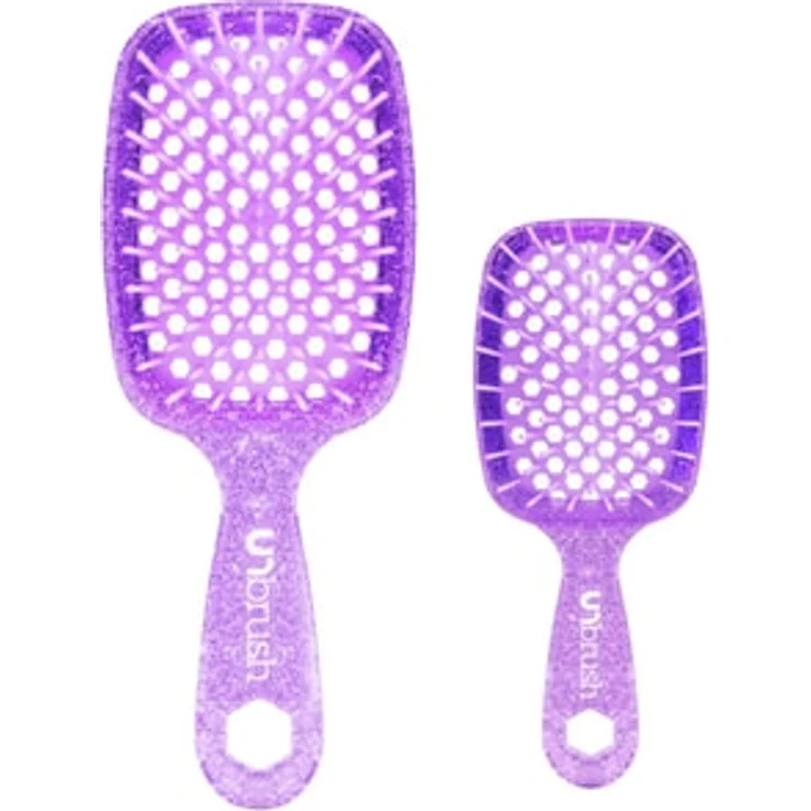 UNbrush Detangling Glitter Duo Set, Amethyst Lavender, No Tangle Bürste für sanftes Entwirren