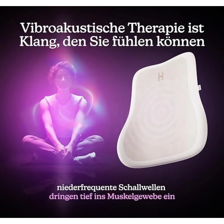 Homedics Bridge Vibroakustisches Massagekissen, Rückenmassagegerät mit 5 Audiotracks & Bluetooth-Streaming, niederfrequente Schallwellen zur Entspannung – Bild 3