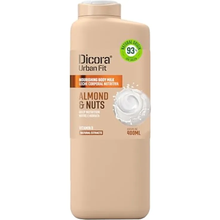 Dicora UrbanFit Body Milk Vitamina B, 400 ml, mit Milch von Mandeln und Walnüssen, cruelty-free