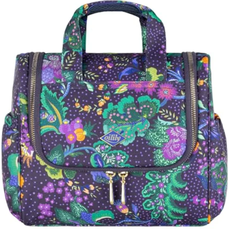Oilily Cathy Travel Kit with Hook Peacoat, Kosmetiktasche mit viel Stauraum, Marineblau