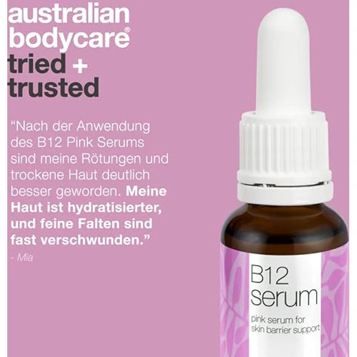 Australian Bodycare B12 Pink Serum, Aufhellendes Anti-Falten-Serum zur Kräftigung der Hautbarriere, 30 ml – Bild 5