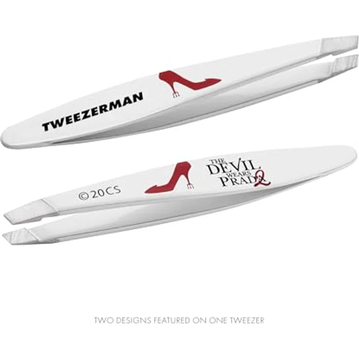 TWEEZERMAN Schräge Mini-Pinzette – The Devil Wears Prada 2, handgefeilte Spitzen, TSA-konform, Reisegröße – Bild 2