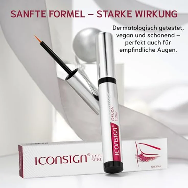 P-Beauty 2x Wimpernserum & Augenbrauenserum, 3,5ml - Vegan, mit Peptiden, Hyaluronsäure und Vitamin E - Für längere, vollere Wimpern und gepflegte Brauen – Bild 4