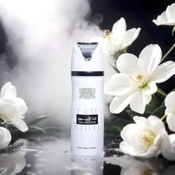 Lattafa Ana Abiyedh I Am White, Parfümiertes Deodorant Spray für Herren, 170 g – frische Noten von Orange und Bergamot, mit Vanille und Amber – Bild 3