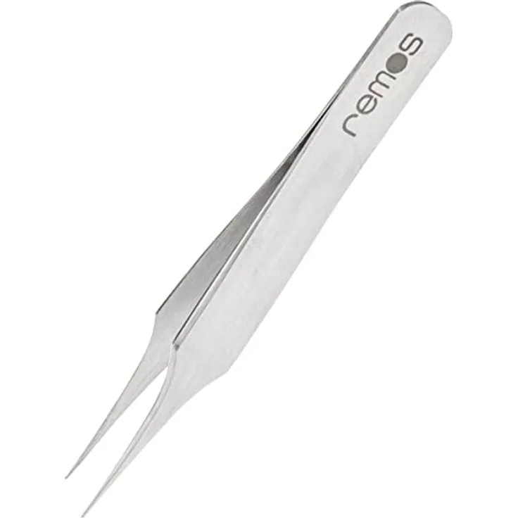 remos professional body care REMOS Mini Splitterpinzette aus rostfreiem Edelstahl, extra feine Spitze, 6 cm für präzise Splitterentfernung