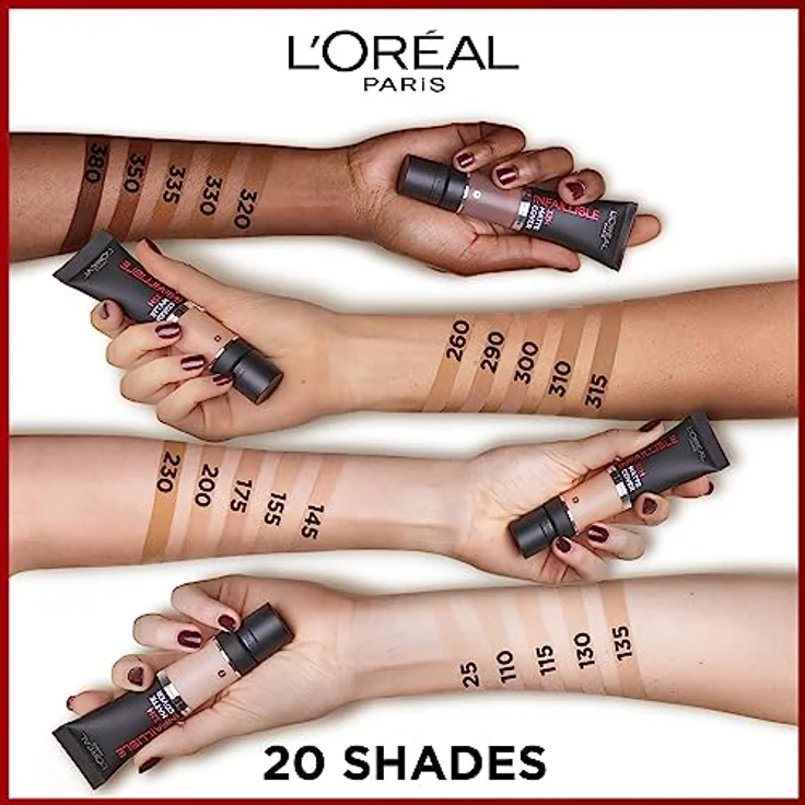 L'Oréal Paris Make up, Wasserfest und langanhaltend, Mattierende, flüssige Foundation mit hoher Deckkraft, Formel mit 4% Niacinamiden, Infaillible 32H Matte Cover, Nr. 115 Warm, 1 x 30 ml – Bild 5