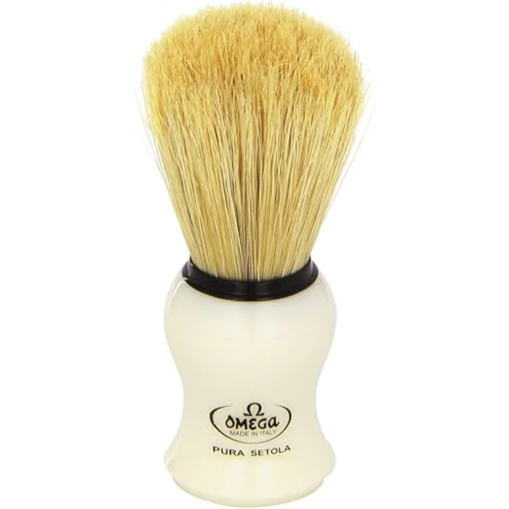 Omega Pennelli Omega Rasierpinsel reine Borste 10066 beige Griff – Bild 2