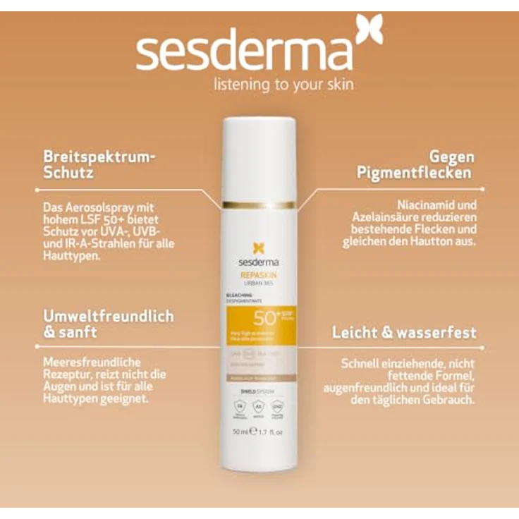 Sesderma Repaskin Urban 365, Sonnencreme für das Gesicht, SPF 50, 50 ml, Unisex – Bild 2