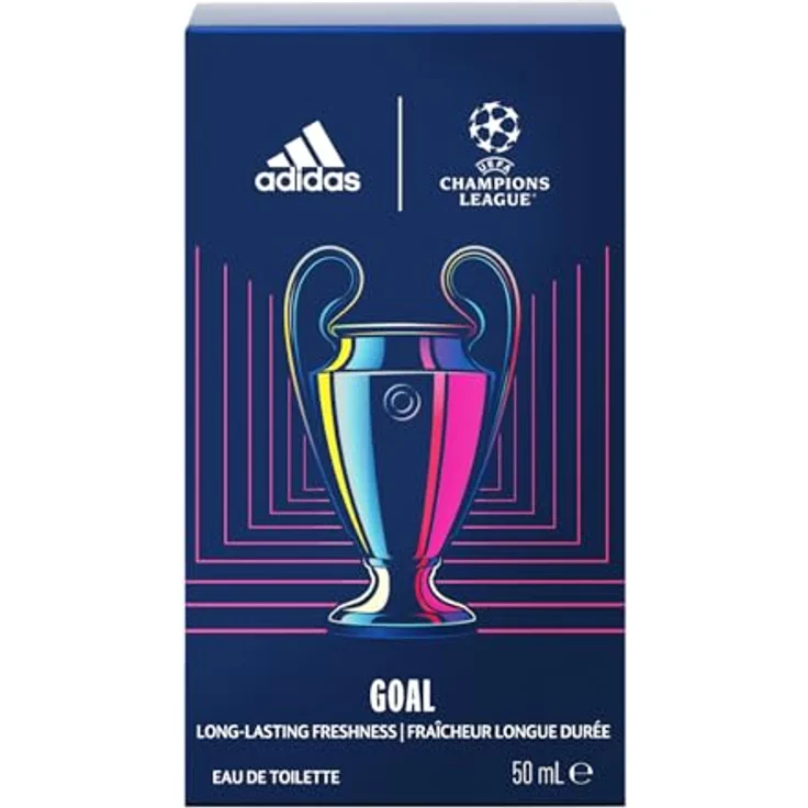 adidas UEFA Champions League Goal Edition Eau de Toilette, langanhaltend frischer, grüner Fougère Duft mit natürlichen ätherischen Ölen für Männer, 50ml – Bild 4