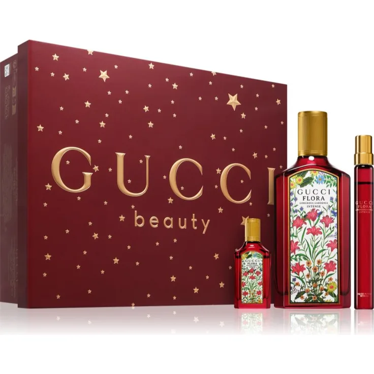 Gucci Flora Gorgeous Gardenia Intense Geschenkset für Damen, Eau de Parfum 100 ml & Mini 5 ml, blumig-holziger Duft