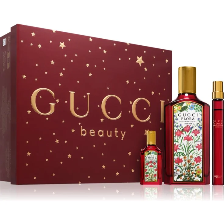 Gucci Flora Gorgeous Gardenia Intense Geschenkset für Damen, Eau de Parfum 100 ml & Mini 5 ml, blumig-holziger Duft