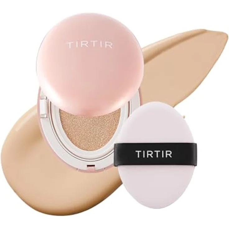 TIRTIR Mask Fit Aura Cushion Mini, mattierendes Make-up mit Hyaluronsäure, Farbton 21N Ivory, 4.5 g – Bild 1