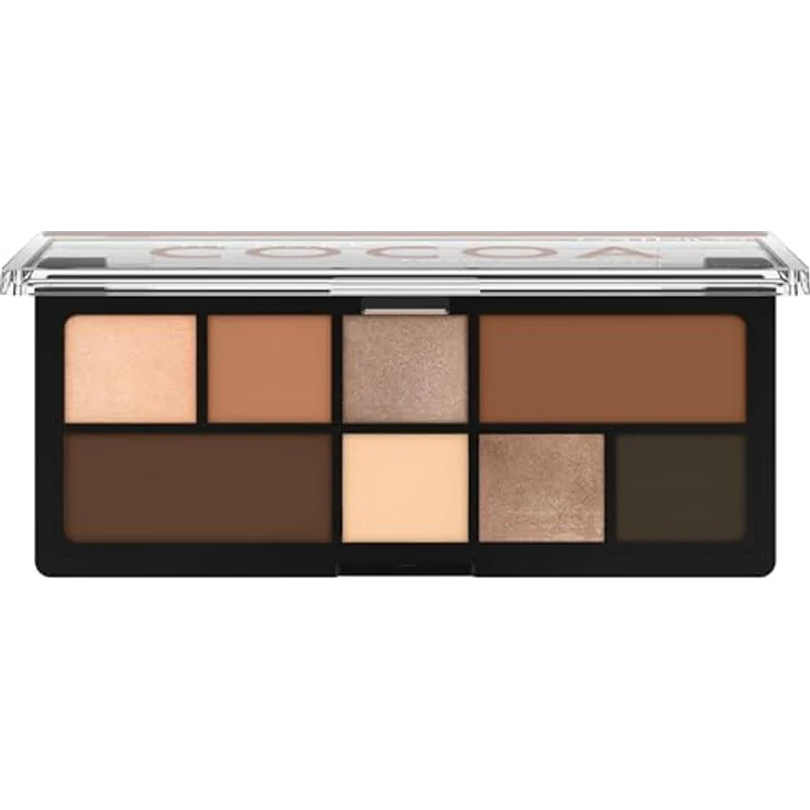 Catrice The Dark Cocoa Eyeshadow Palette, Lidschatten, Mehrfarbig, 8 Farben, intensiv, schimmernd, farbintensiv, glitzernd, vegan, ohne Mikroplastikpartikel, ohne Parfüm, ölfrei, 1er Pack (9g) – Bild 1