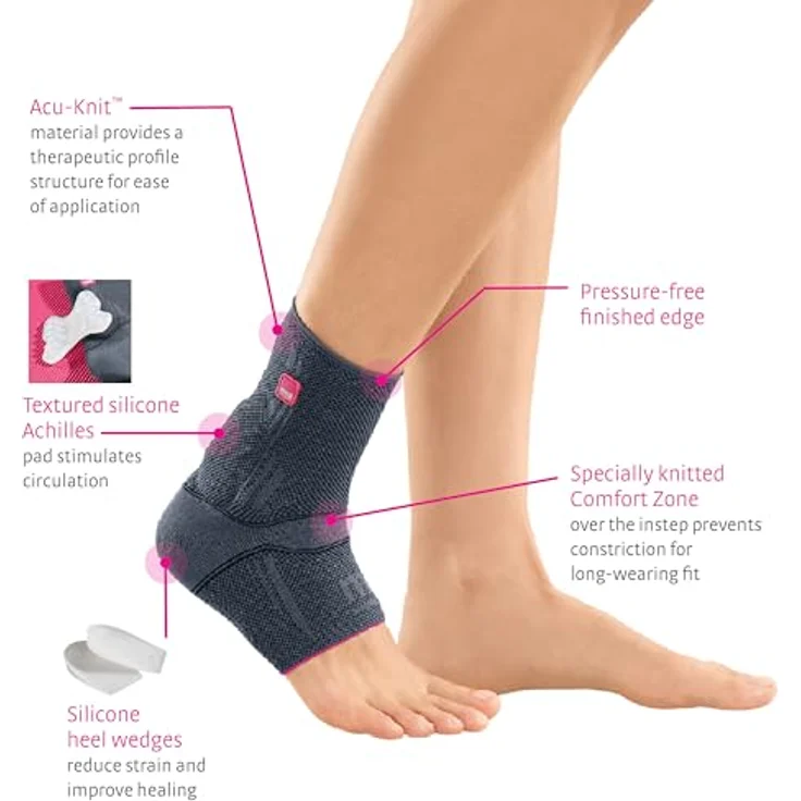 medi ACHIMED Achillessehnenbandage Gr.5 silber, 220 g - Bandage zur Unterstützung der Achillessehne – Bild 5