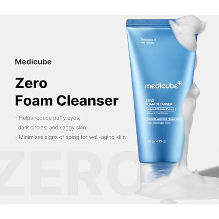 Medicube Zero Foam Cleanser 120g, sanfter Gesichtsreiniger für empfindliche Haut, entfernt Unreinheiten und kontrolliert Talg – Bild 2