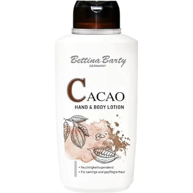 Bettina Barty Cacao Hand & Body Lotion 500 ml, wohltuend für die Haut mit einzigartigem Dufterlebnis