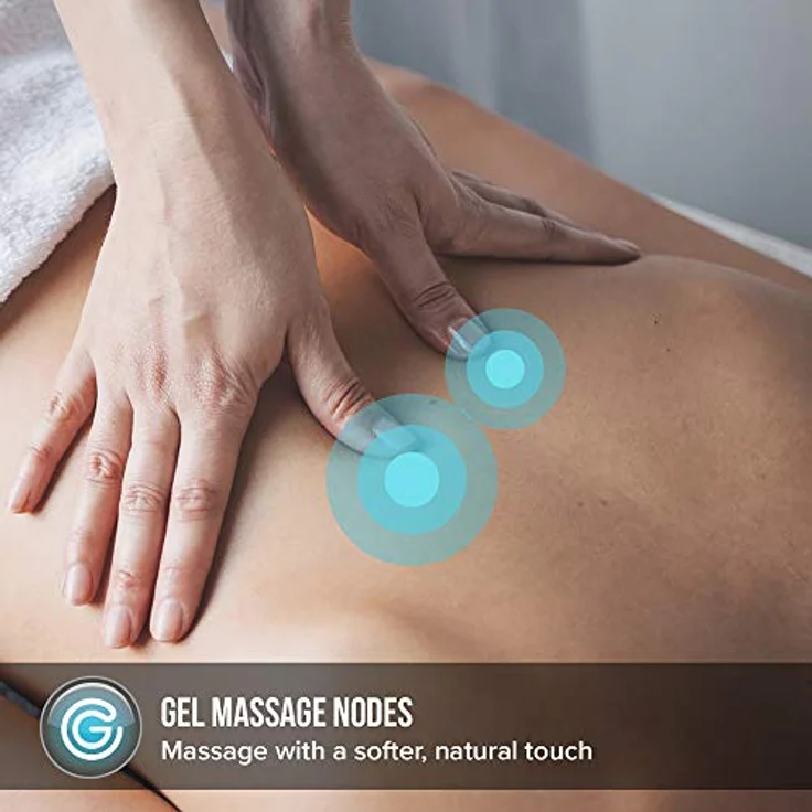 HoMedics GEL Massagekissen wiederaufladbar, Gezielte, tiefenwirksame Shiatsu Massage mit Gel-Technologie und Akku, vielseitig einsetzbar, mit Wärmefunktion – Bild 3