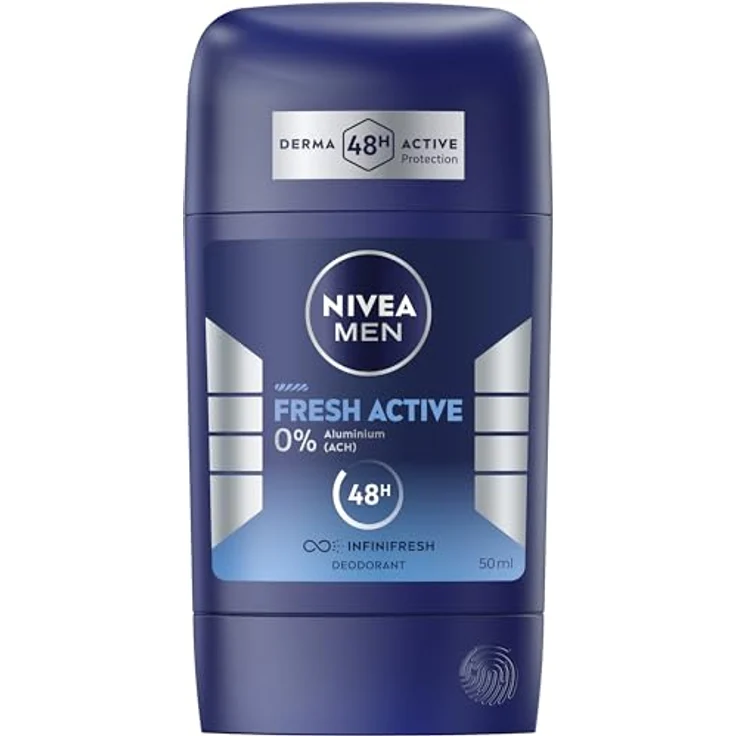 NIVEA MEN Fresh Active Deo Stick, 50 ml, Deodorant mit INFINIFRESH Formel für 48h Schutz, aluminiumfreies Deo mit Meeresextrakten – Bild 1