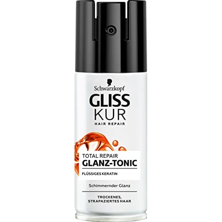 Gliss Kur Glanz Tonic Total Repair (100 ml), Glanz Spray mit Keratin für brillianten Glanz und fühlbar geschmeidiges Haar