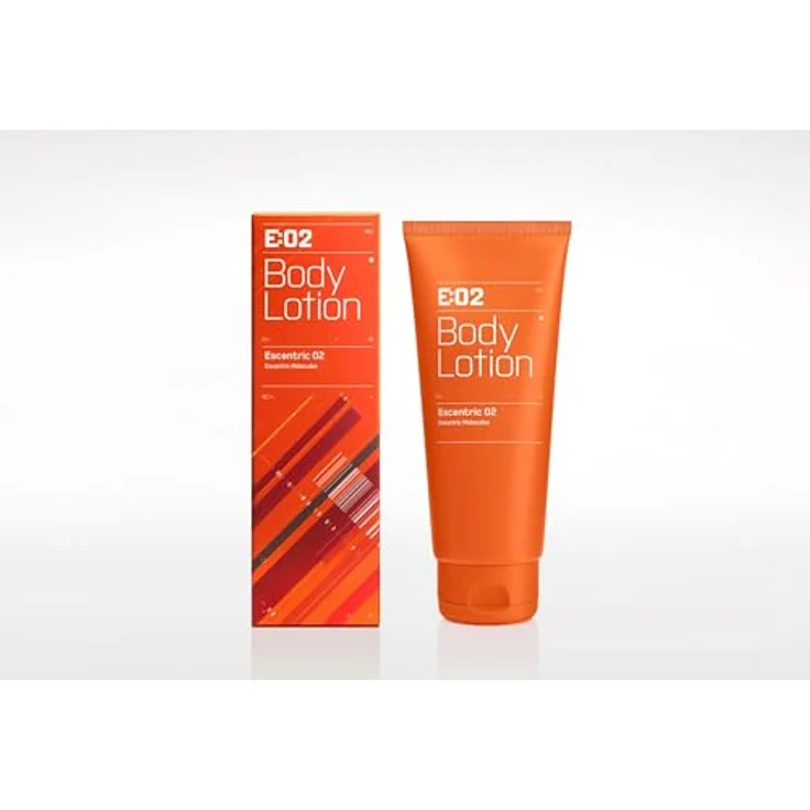 Escentric Molecules Escentric 02 Body Lotion 200 ml Unisex, leichte Textur mit dezenter Beduftung in orangefarbener Tube – Bild 2