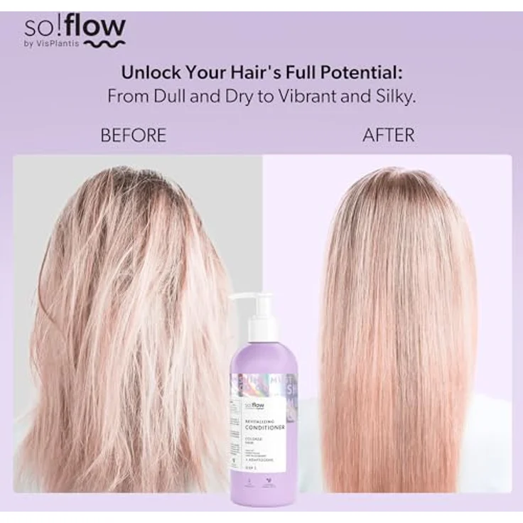 So!Flow Conditioner für coloriertes Haar, mit Beerenauszügen und Proteinen, Farb- und Hitzeschutz, 250 ml – Bild 4