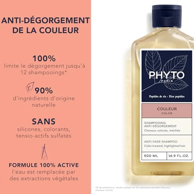 Phyto Color Anti-Fade Shampoo 500 ml, Haarshampoo – Bild 3