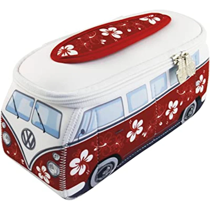 VW Bulli T1 Neopren 3D Universaltasche rot hibiskus – Bild 2
