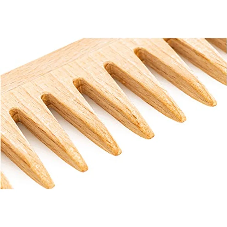 remos professional body care REMOS Haarkamm aus heimischem Buchenholz, 18 cm, grobe Zahnung, hergestellt in Italien – Bild 4