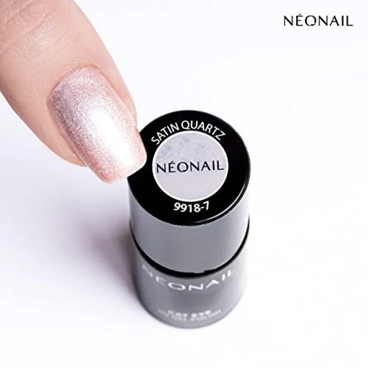 NÉONAIL UV Nagellack 7,2 ml Orange Satin Quartz Cat Eye - UV Lack Glitter Gel Nägel Nageldesign Shellack – Bild 5