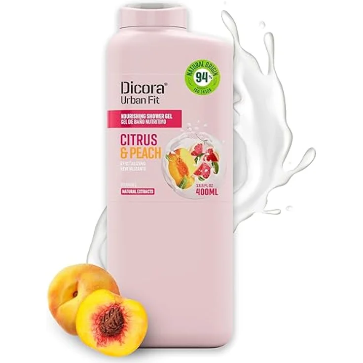 Dicora Urban Fit Duschgel Zitrus & Pfirsich, pflegendes Duschgel mit Vitamin C und natürlichen Extrakten, 400 ml – Bild 2