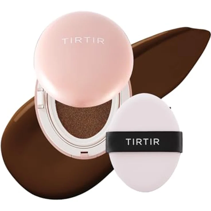 TIRTIR Mask Fit Aura Cushion Mini, mattierendes Make-up mit Hyaluronsäure, Farbton 51N Fudge, 4.5 g – Bild 1