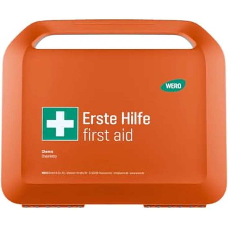 WERO Erste-Hilfe-Koffer Smart Case groß DIN 13157, staub- & spritzwassergeschützt mit Farbleitsystem, inkl. Wandhalterung, für Labore & Chemie-Industrie – Bild 2