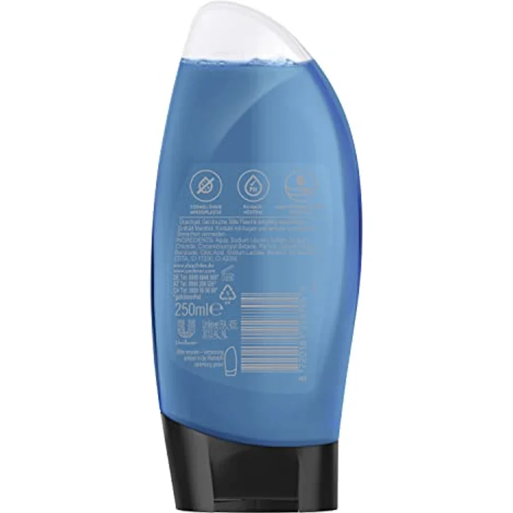 duschdas Ice Kick 2 in 1 Duschgel und Shampoo, Menthol, 250 ml, pH-hautneutral, dermatologisch getestet – Bild 6